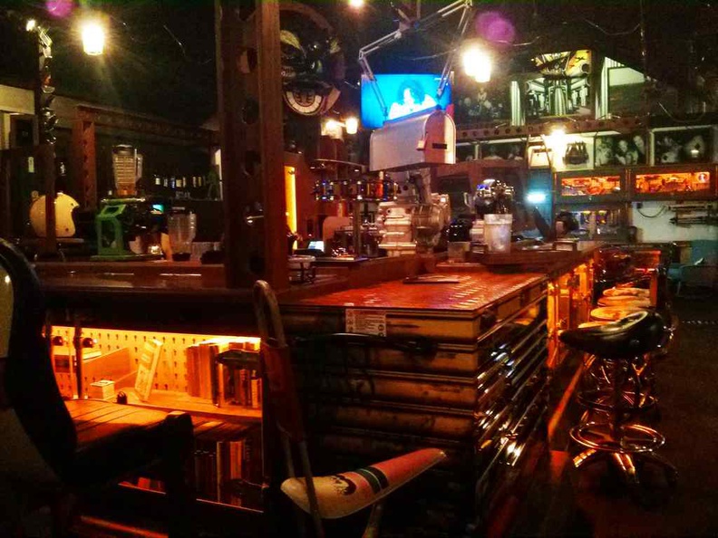 The indoor pub bar area
