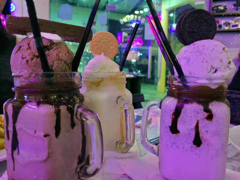 Chocolate, and Oreo milkshakes