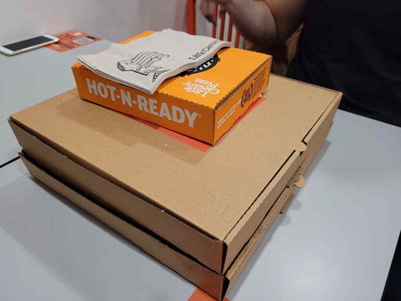 2 large and cheesy bread box size for comparison