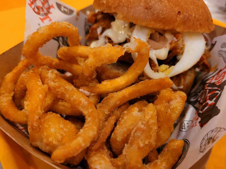 Social Outcast Bedok Got curly fries. A nice touch and upgrade to the chips provided previously at their old Tampines branch