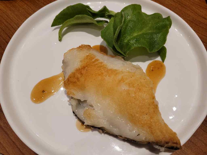 Pan-fired halibut fish fillet