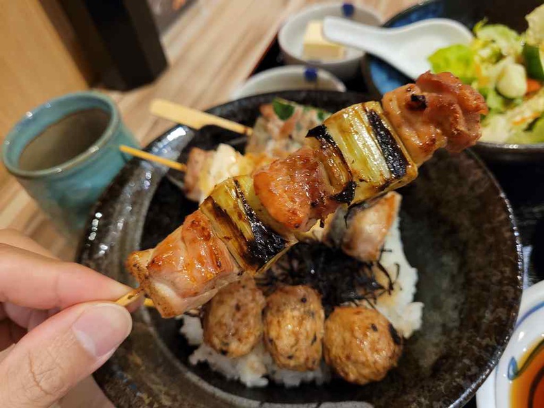 Nanbantei yakitori don ($27) which goes as a set with several nice condiments