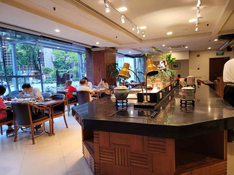 The interior dining area of Sun Cafe in the Grand Pacific hotel