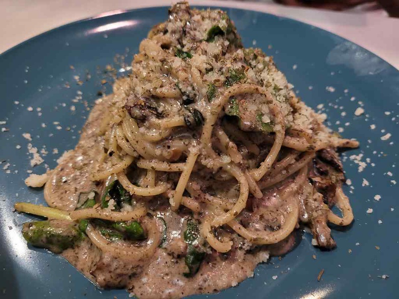 Truffle creme pasta, essentially pasta topped with Truffle ($20)