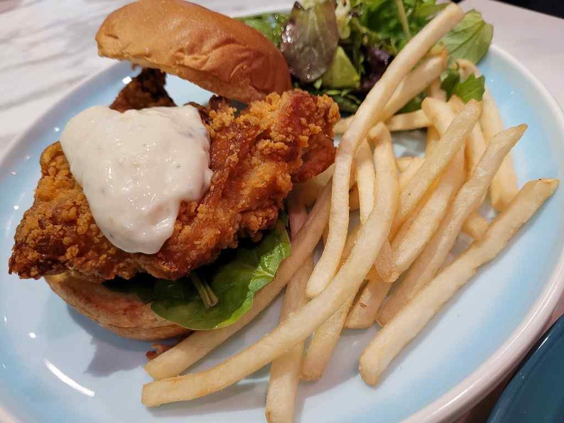 The Betterfield Crispy panko chicken burger ($20)