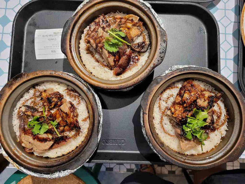 Hainan story Char siew style Chicken claypot rice is a recommended staple