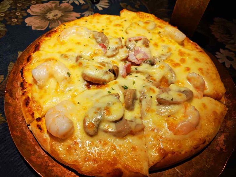 Mai Maison Pizzas are oven baked and great for sharing