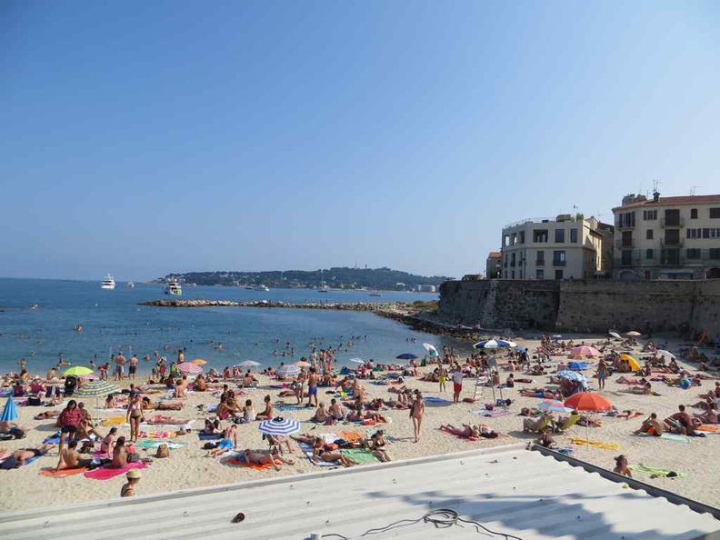 Antibes Waterfront fort and beach side