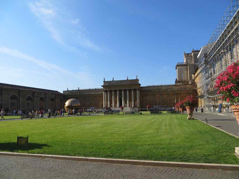 The Cortile del Belvedere (Belvedere Courtyard or Belvedere Court) Open lawn in vatican city