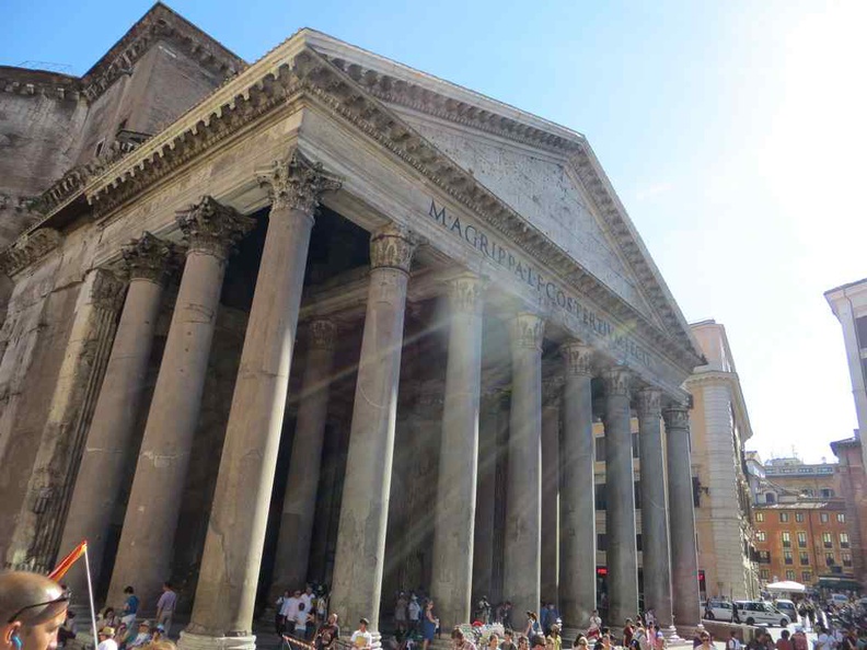 The Pantheon, a former Roman temple in Rome Italy