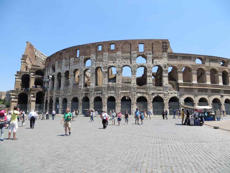 The Colosseum exterior, with parts of it's inner wall visible