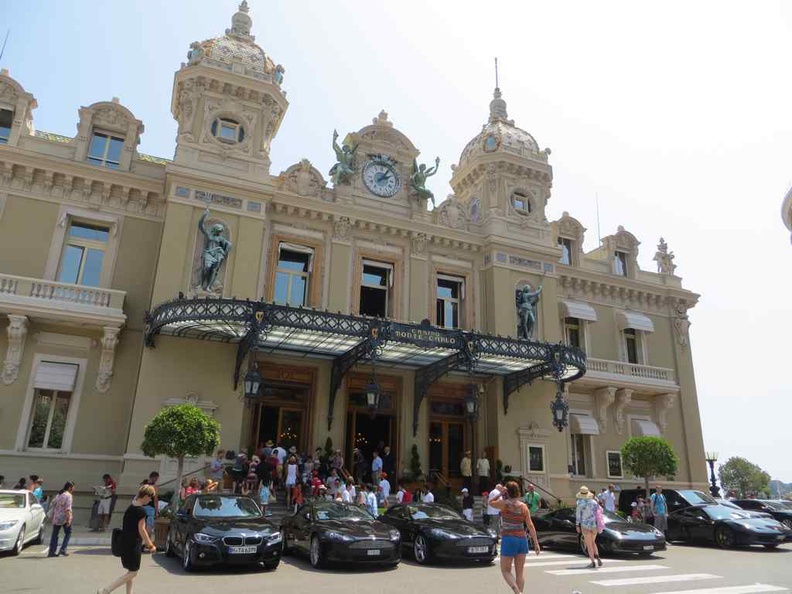 The elegant beaux-Arts facade of the Monte Carlo Casino building. It is popularized in film and literature, with upscale performances. 