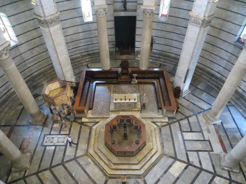 Inside the Baptistery of St. John Pisa Italy