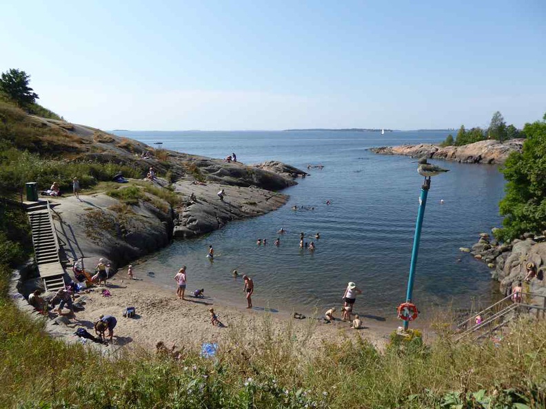 Sveaborgs badstrand beach and sea swimming area