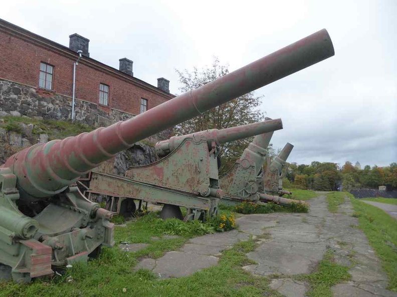 Cannon stores sitting idly along the bastions in the southern island, which is an open public park now