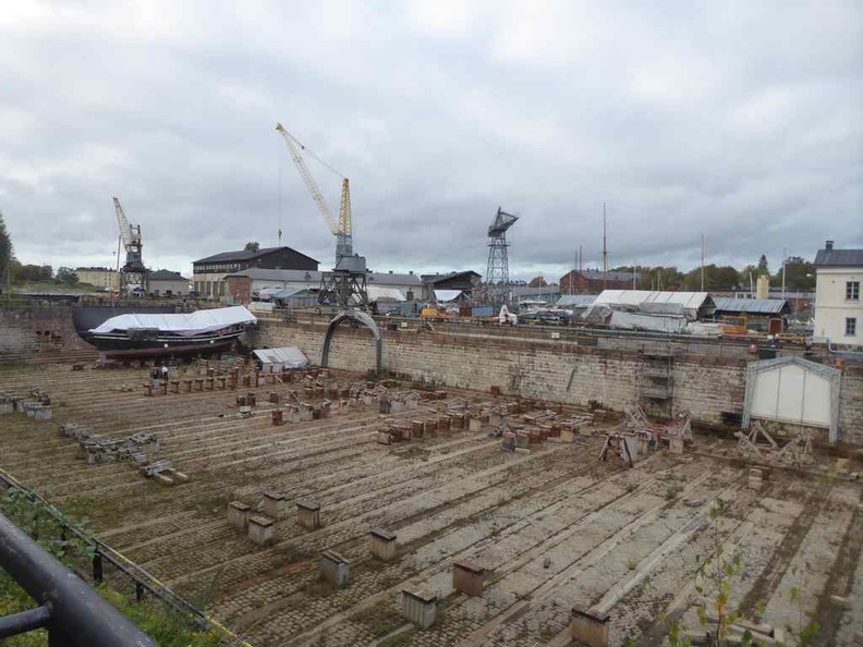 Viaporin Telakka Ry massive dry dock on Suomenlinna Helskini island