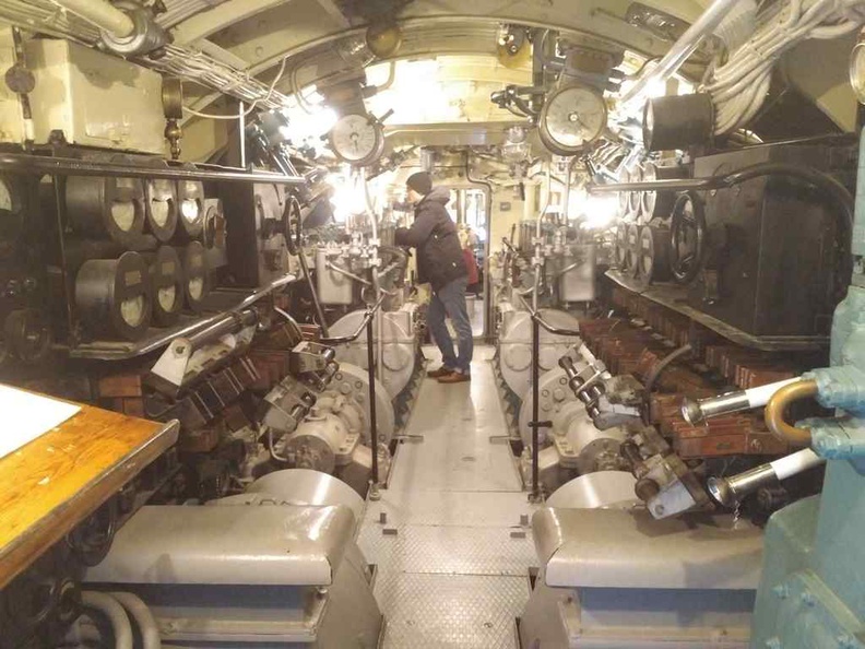 Bow of the Submarine, Torpedo room and crew quarters up front