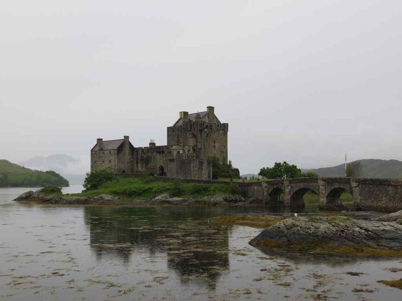 A picturesque Eilean Donan Castle on a lake