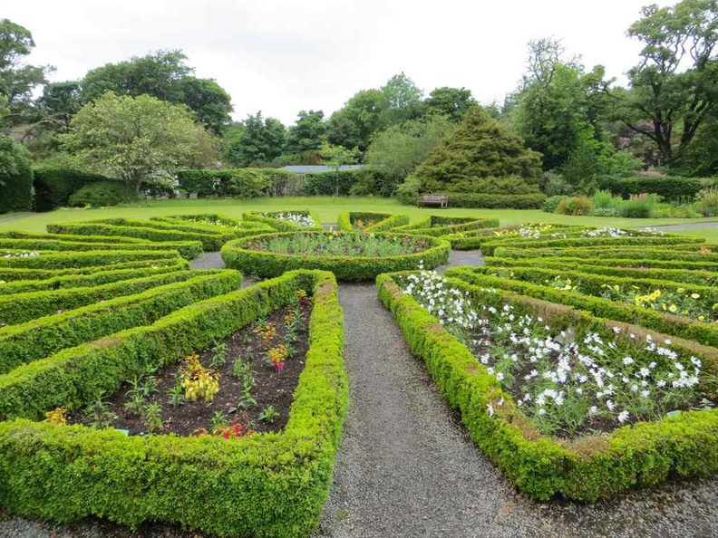 Manicured gardrens in the Dunvegan Castle grounds