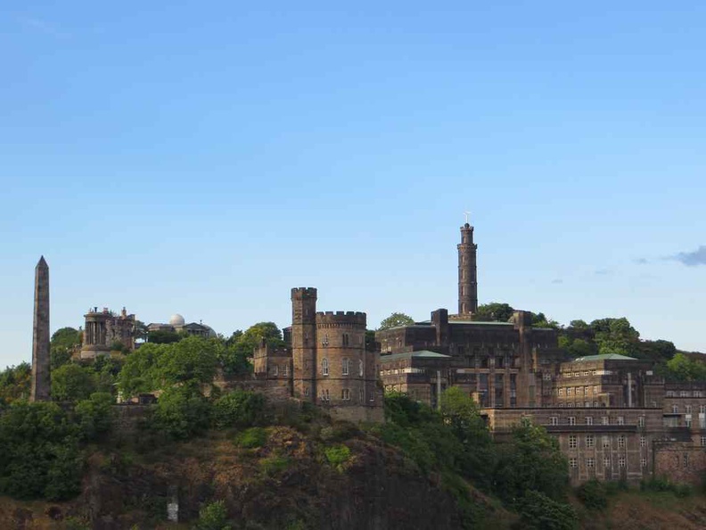 Edinburgh castle sitting on a high ground in the city