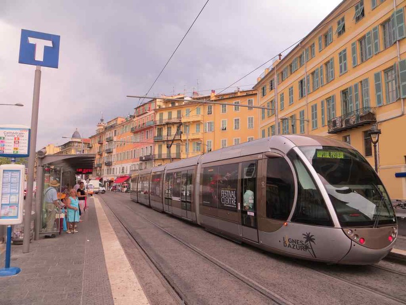 Nice city is well connected by public transport trams