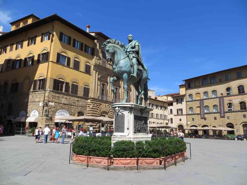 Florence Italy Equestrian statue of Cosimo at Piazza della Signoria