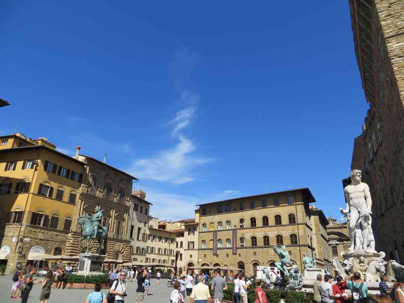 Florence Italy central square, buzzing with arts and culture