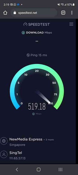 Impressive 518Mbps speeds