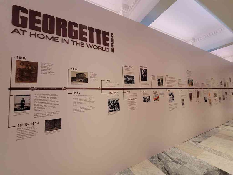 You can find a timeline of Chen's life on the city hall foyer connecting two galleries