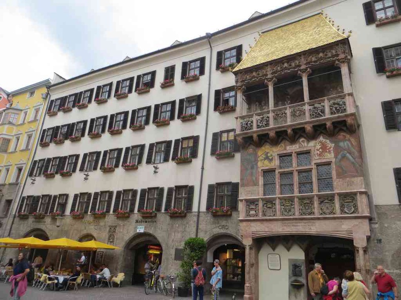 In the Innsbruck old town and historical building, like the Golden Roof Goldenes Dachl