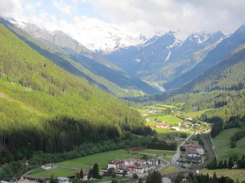 Mountainous scenery of the region during the drive into Innsbruck Austria city