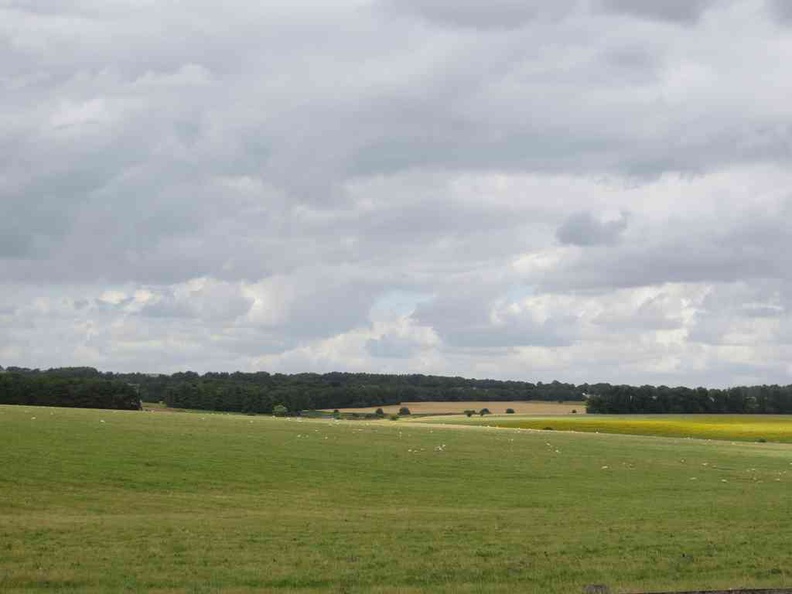 Stonehenge Fields of Salisbury Plain in Wiltshire, England