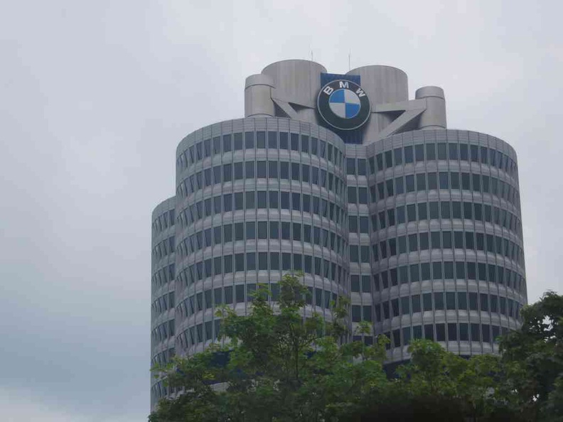 BMW iconic piston-shaped headquarters building and museum in Munich