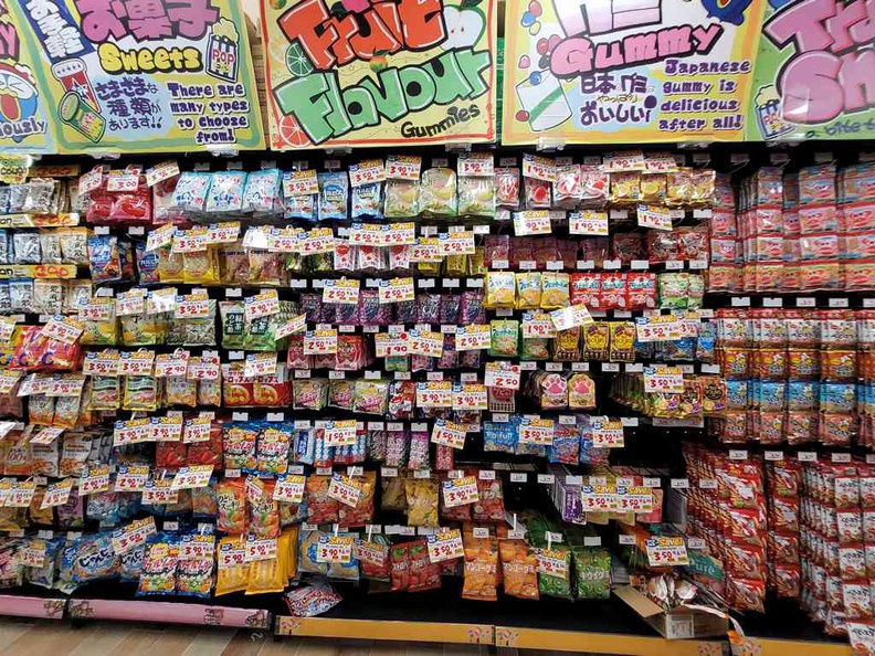 Sweets, lots of sweets at Don Don Donki JCube