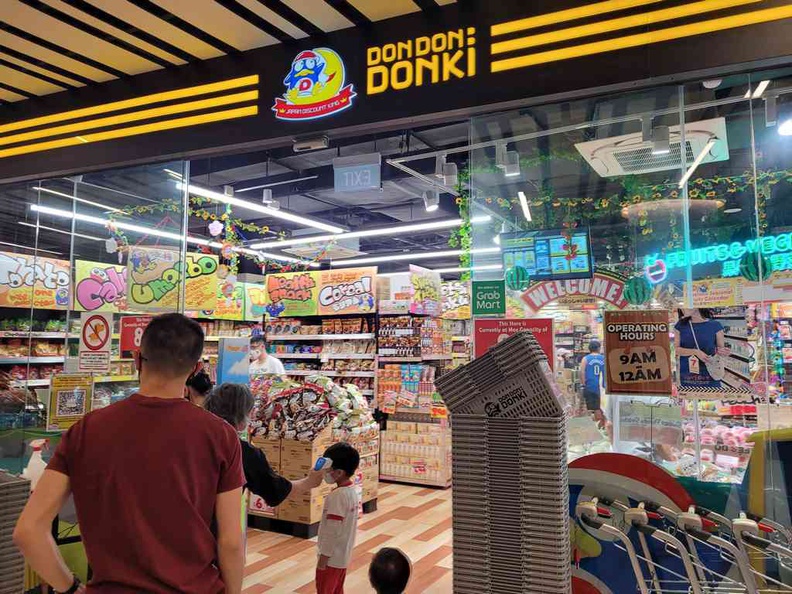 Entrance of the new Don Don Donki Pasir Ris at downtown east