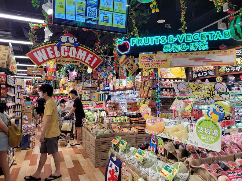 Don Don Donki Pasir Ris Supermarket section at the market entrance