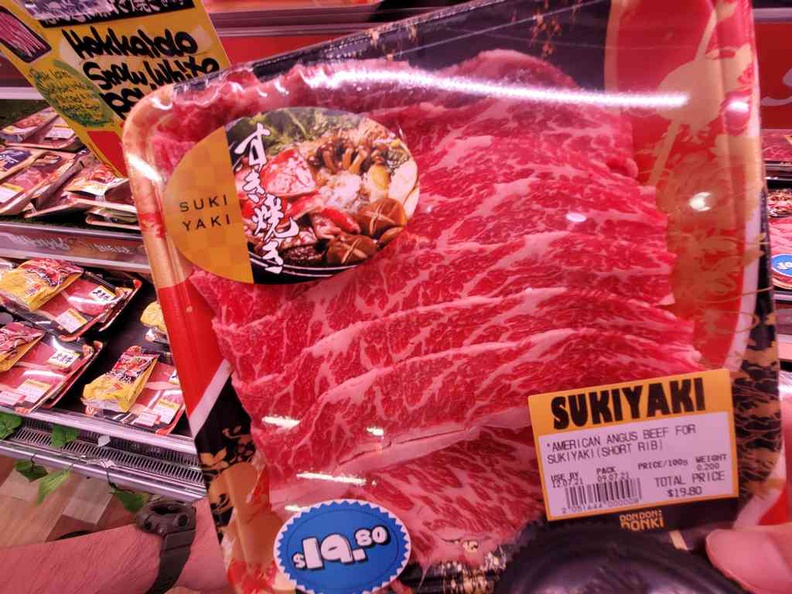 Don Don Donki Pasir Ris Premium Sukiyaki beef, for all your home hotpot needs during the pandemic