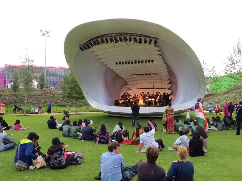 Olympic Park Party lawn, with on-going performances