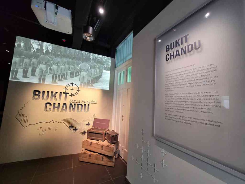 The interior galleries of Reflections of Bukit Chandu exhibits