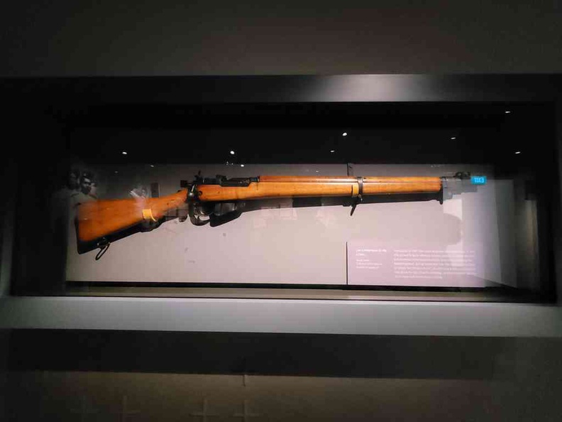 Lee-Enfield Mark III battle rifle, the primary assault weapon of the final defense of Bukit Chandu