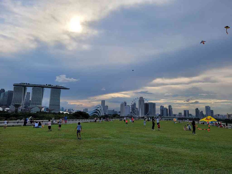 At the top roof Green spaces of the Marina Barrage