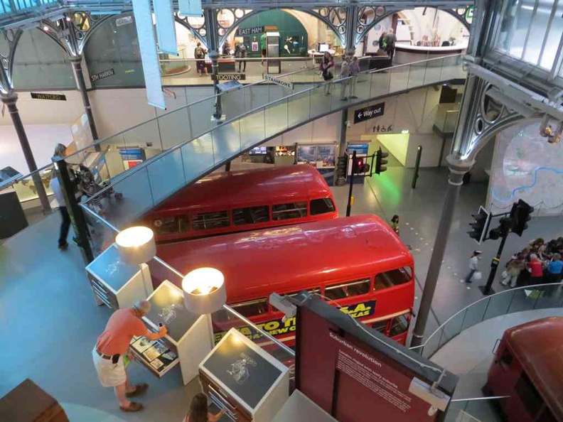 Various exhibits laid across multiple floors