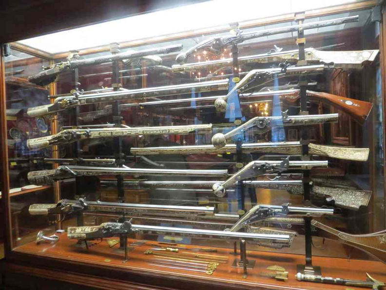 Cabinets of rifles at Wallace Collection London
