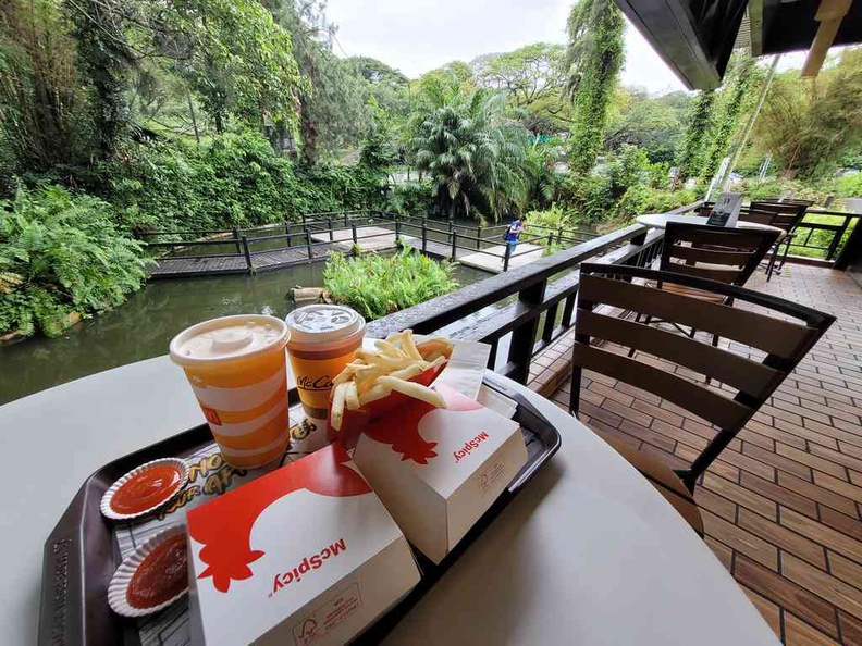 McDonalds by the garden pond