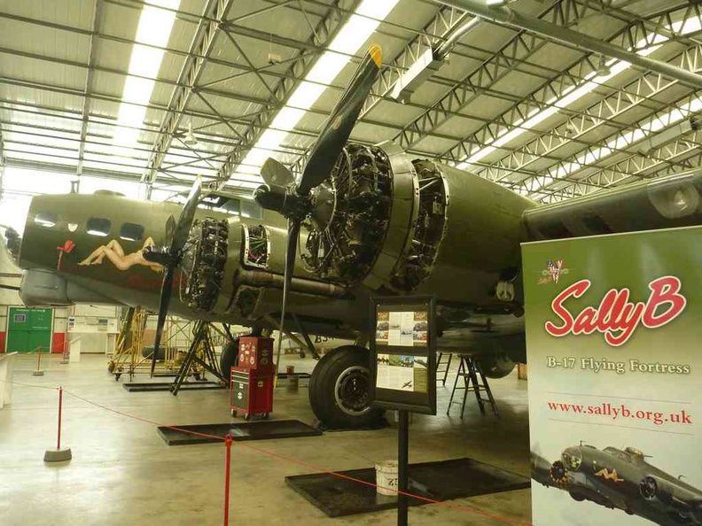 A Sally-B B-17G Flying Fortress in display in the workshops you can learn about this classic bomber