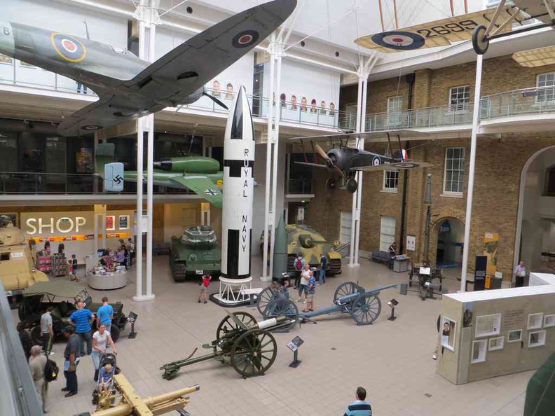 Imperial War Museum London Interactive ground atrium exhibits