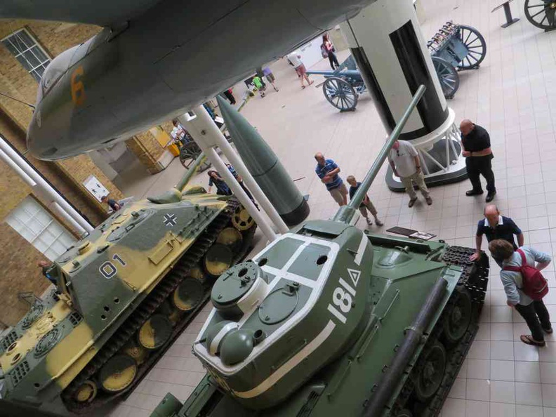 Tanks on display at lobby