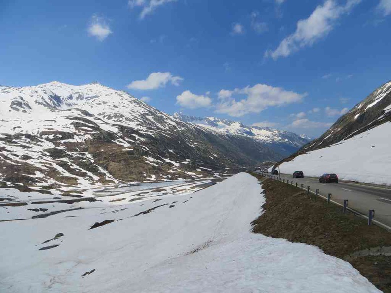 Snow up in the Swiss Alps even in the heat of summer to Lucerne Switzerland