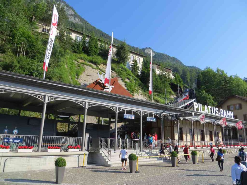 Mount Pilatus base railway station Lucerne Switzerland