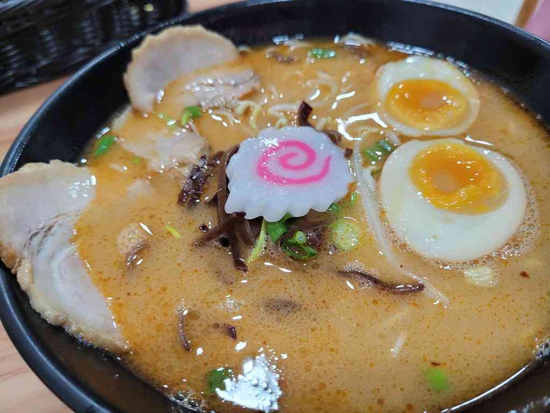 Spicy Tonkotsu ramen ($6.80), its tad like the regular miso with chili oil added